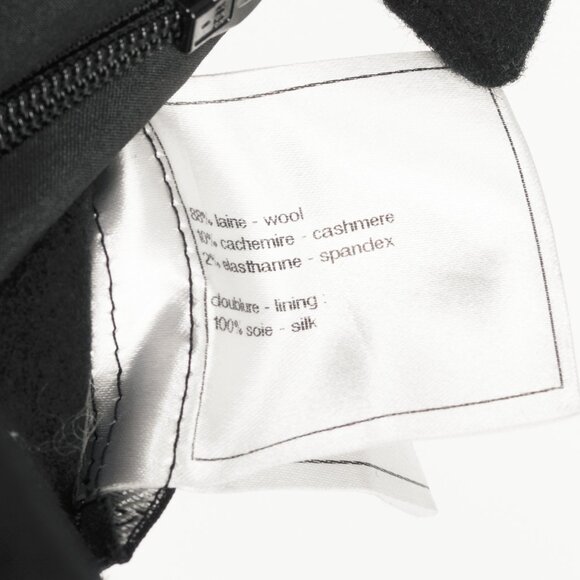 Chanel Black Wool-Blend Panelled A-Line Knee-Length Skirt - Picture 11 of 11